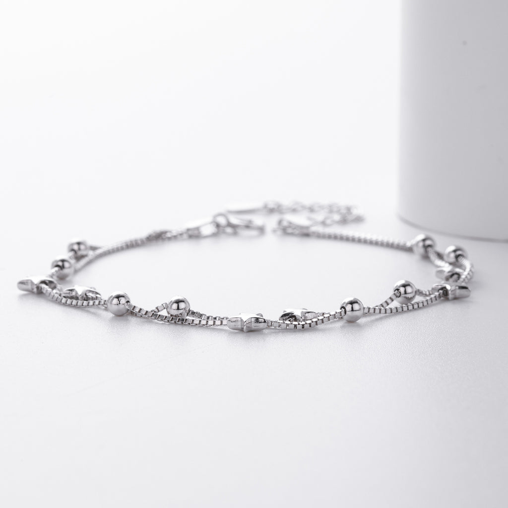 Damen Sterlingsilber Armbänder mit funkelnden Sternen und eleganten Kugeldetails Shop Nory