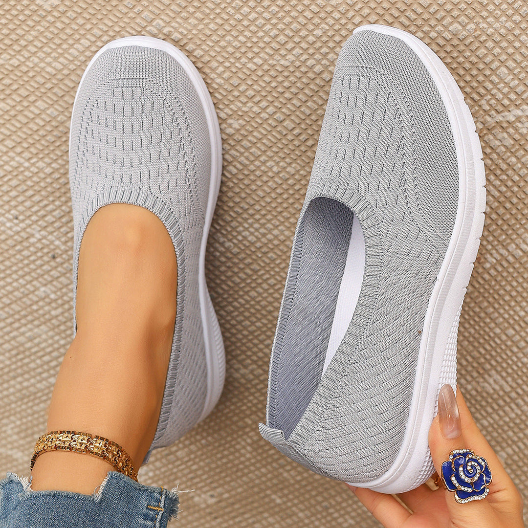 Damen Elastische Slip-On Sneakers mit Komfortsohle