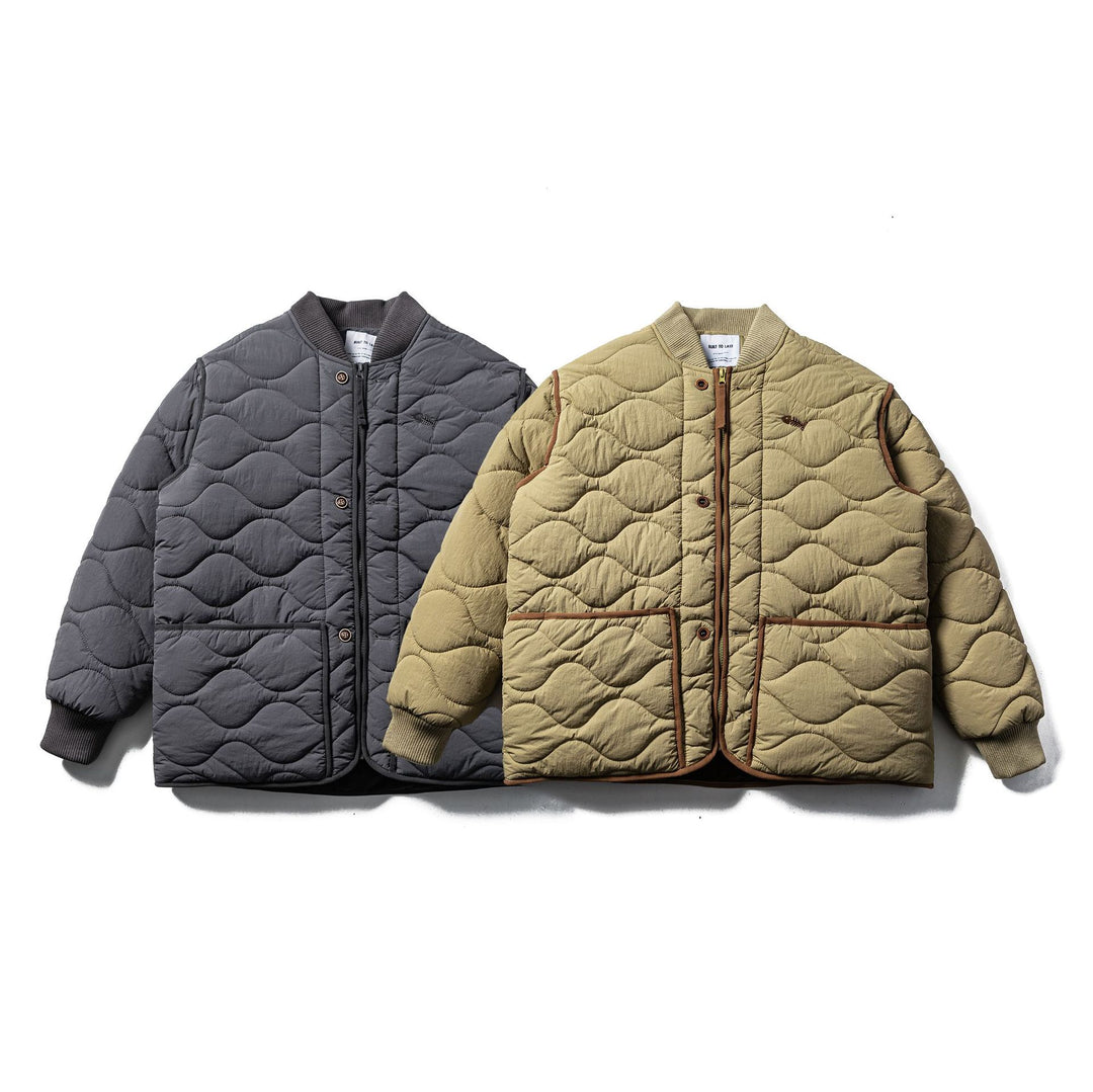 Herren Gestepptes Boxy‑Blouson mit Wellensteppung und Lederpaspel Shop Nory