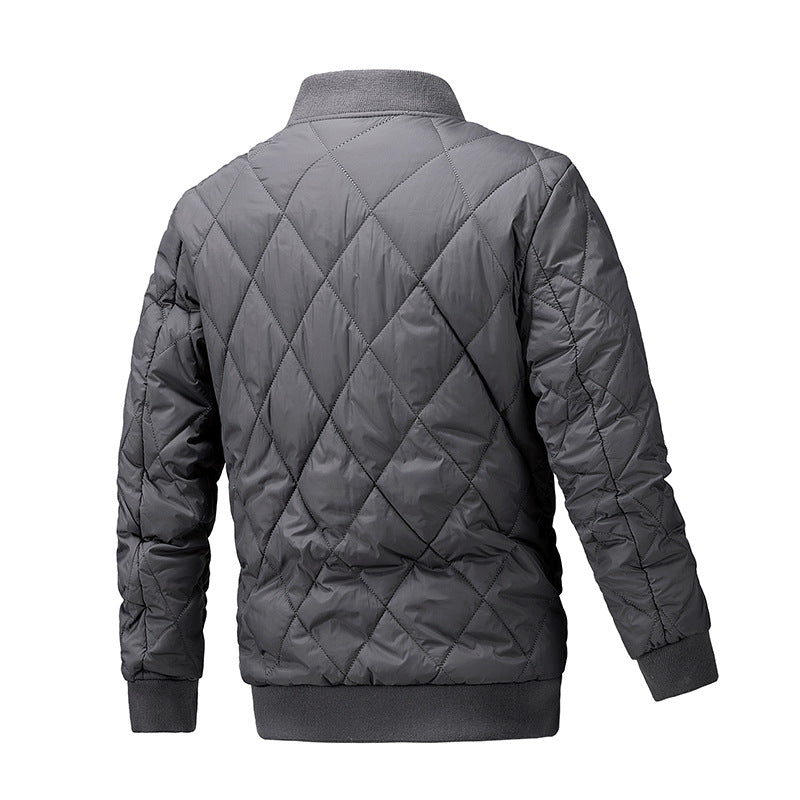 Herren gesteppte, leichte wattierte Bomberjacke mit Rautensteppung Shop Nory