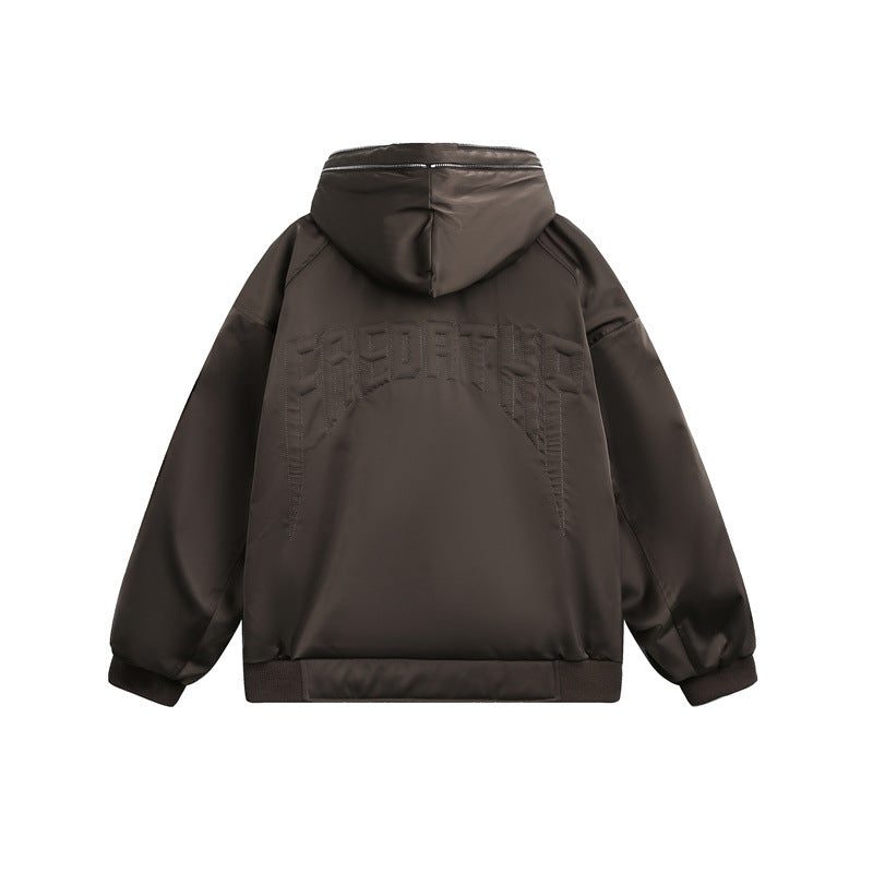 Herren Wattierte Kapuzen-Bomberjacke mit Thermofutter Shop Nory