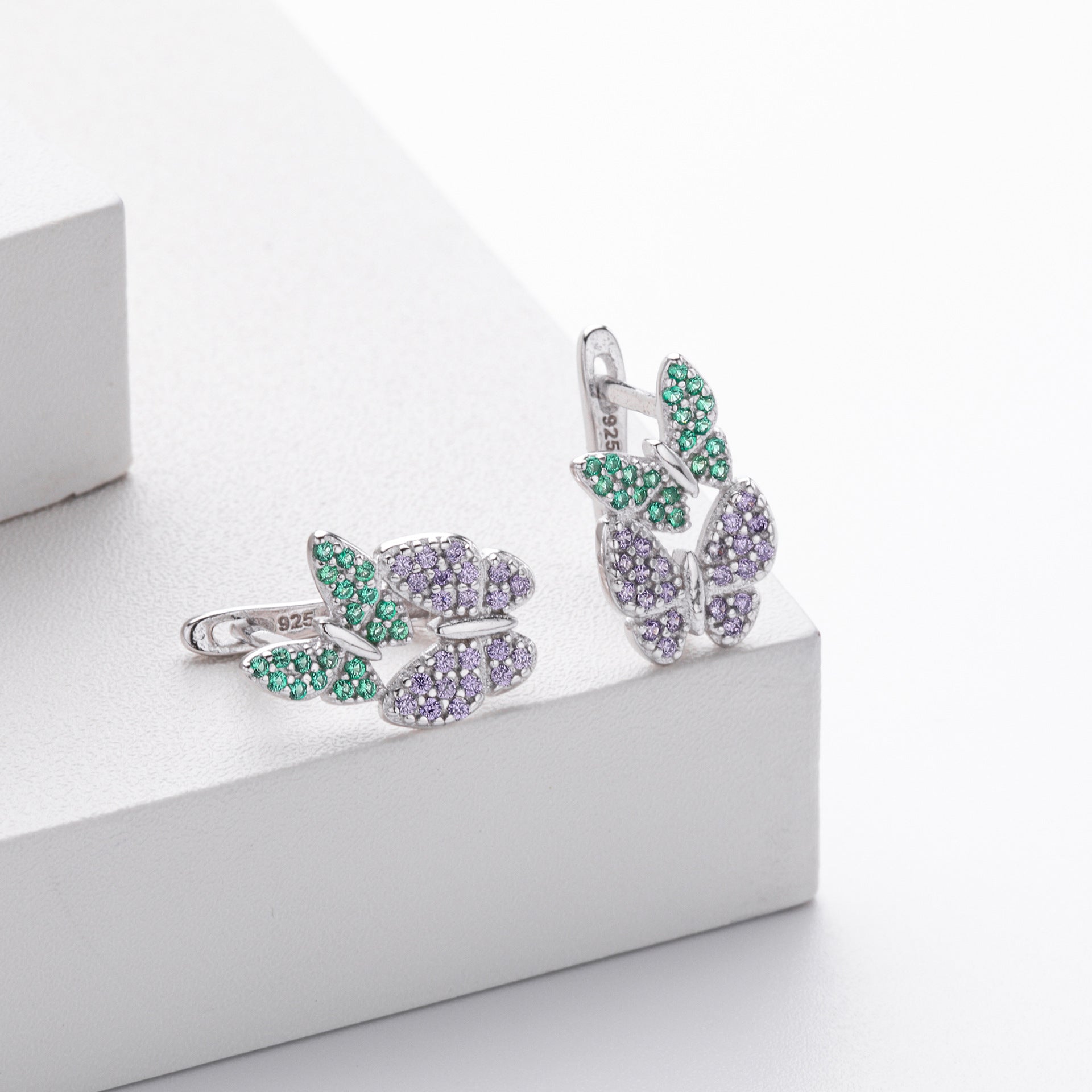 Damen Ohrhänger im eleganten Schmetterlingsdesign aus hochwertigem 925 Sterling Silber Shop Nory