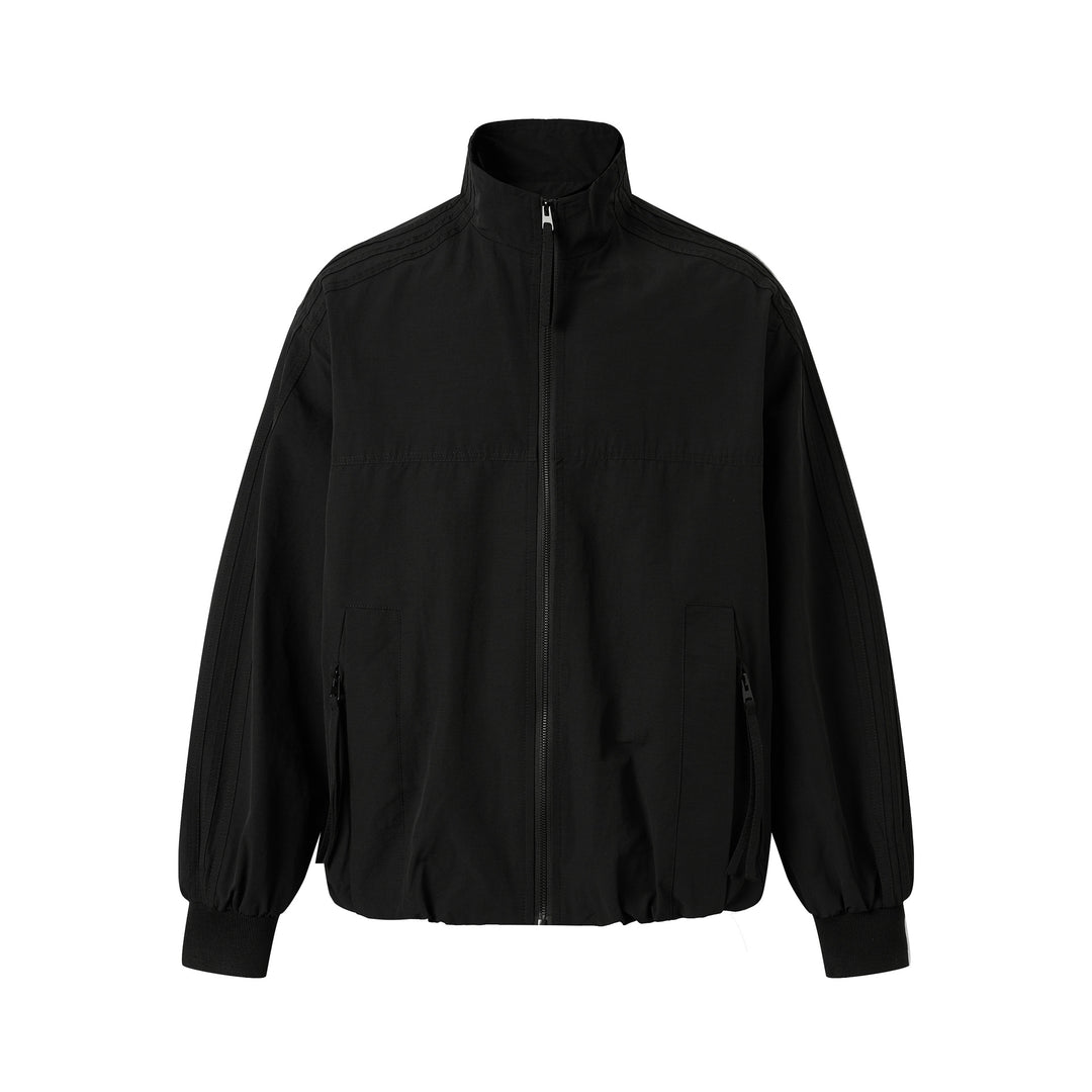 Unisex Leichter Windbreaker‑Blouson mit hohem Stehkragen und Funktionstaschen Shop Nory
