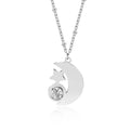 Damen Halskette mit elegantem Mond- und Sternmotiv Shop Nory