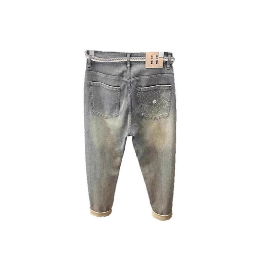 Damen Modische Denim-Cargo-Hose Shop Nory