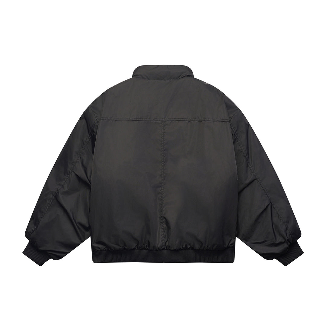 Unisex Boxy-Flightjacke im Oversize-Cut mit gesteppter Stehkragen-Fütterung und Rippbündchen Shop Nory