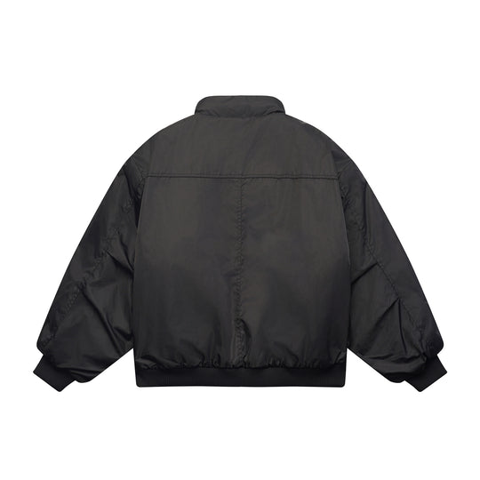 Unisex Boxy-Flightjacke im Oversize-Cut mit gesteppter Stehkragen-Fütterung und Rippbündchen Shop Nory