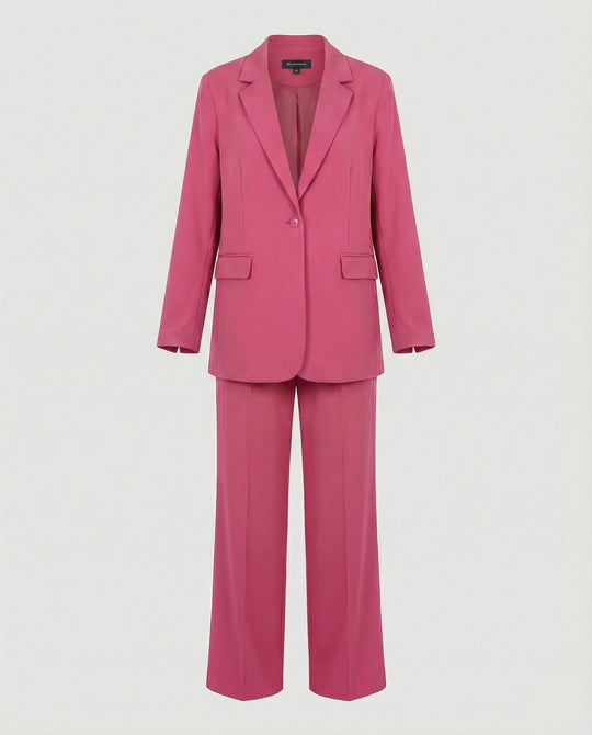 Damen elegantes Anzug-Set mit weitem Hosenbein und modernem Blazer