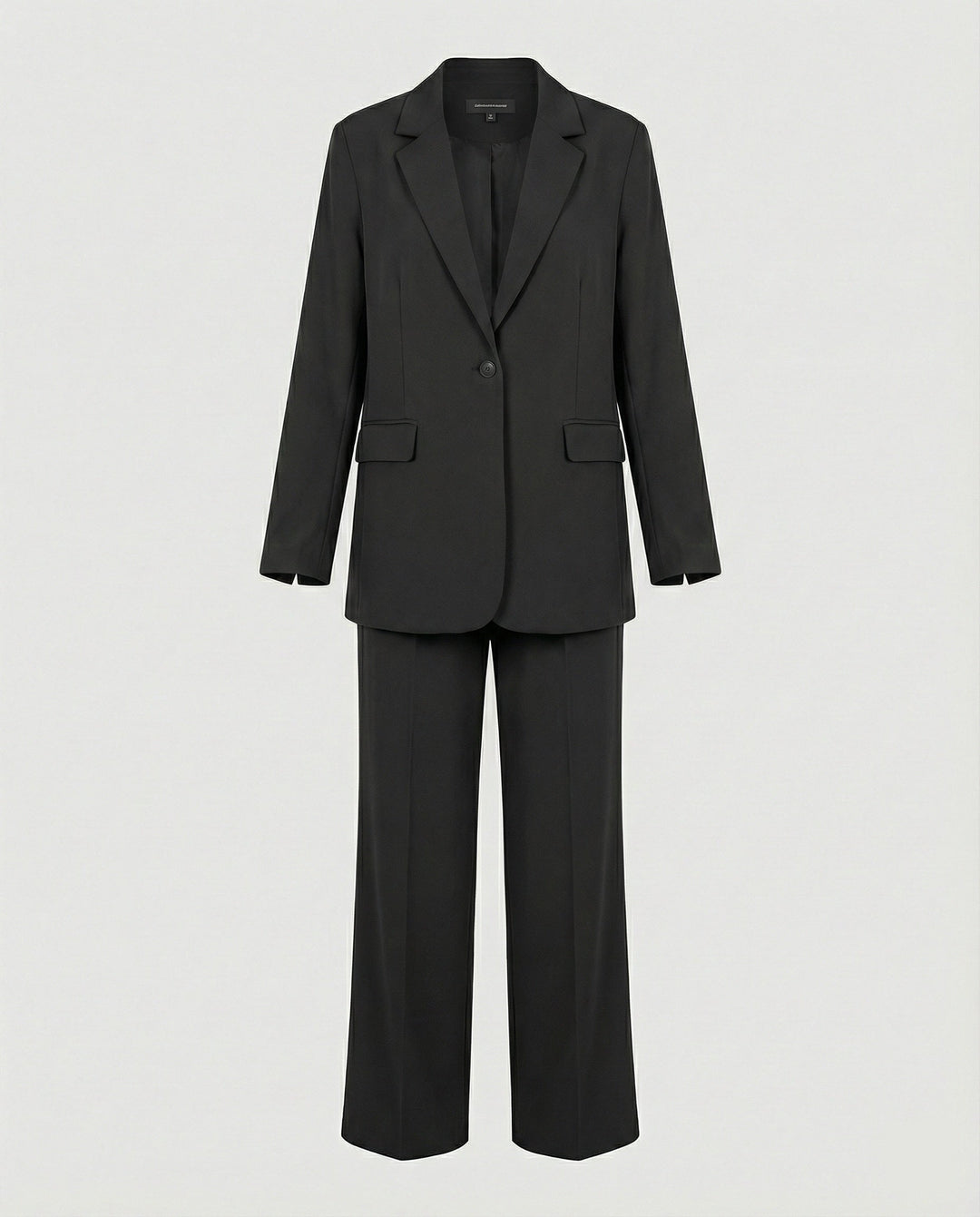 Damen elegantes Anzug-Set mit weitem Hosenbein und modernem Blazer