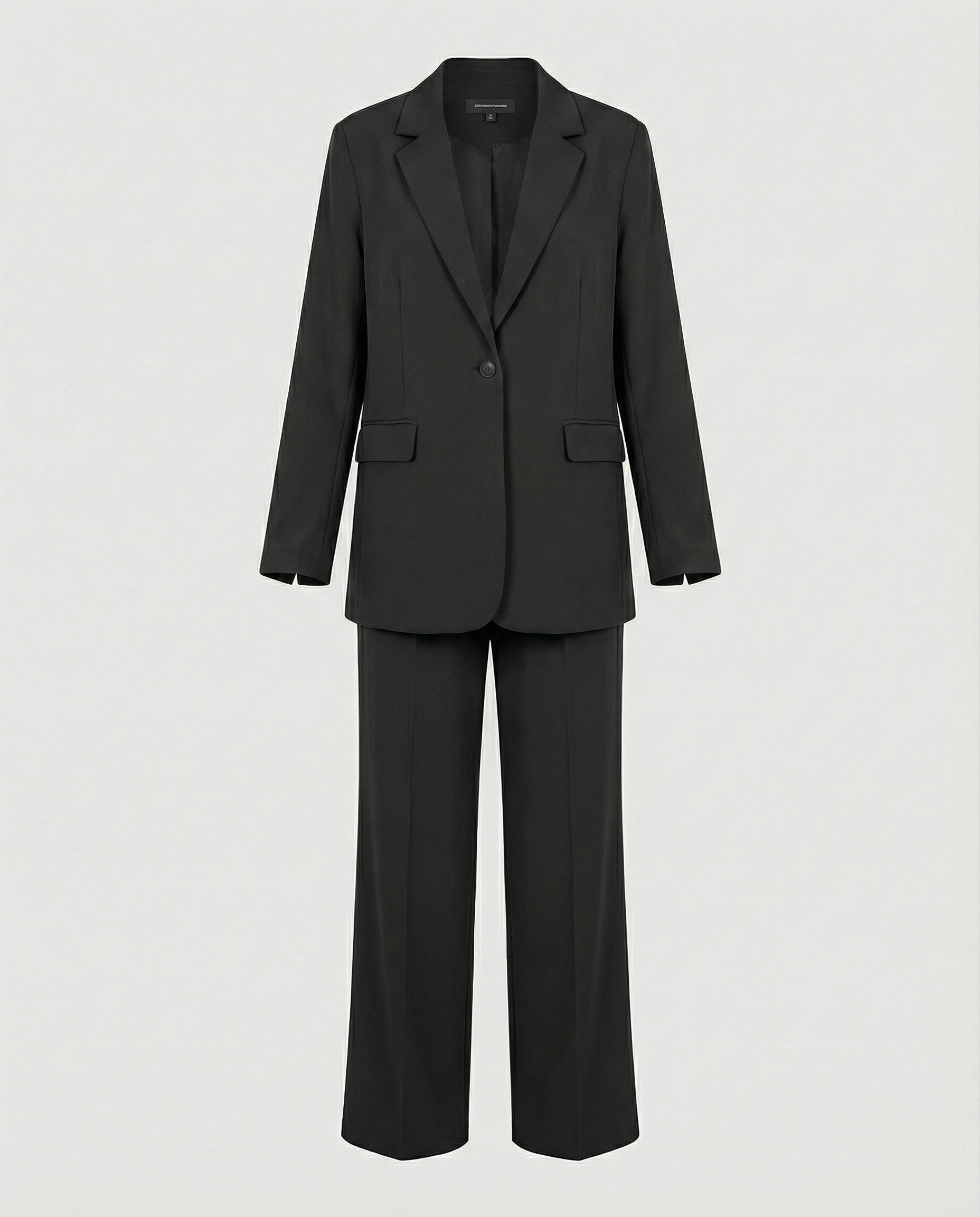 Damen elegantes Anzug-Set mit weitem Hosenbein und modernem Blazer