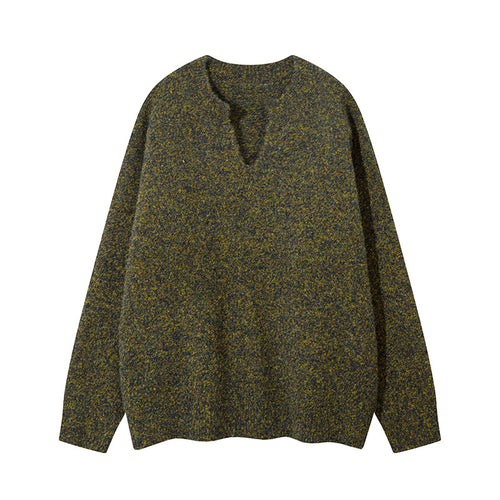 Unisex Oversize-Strickpullover mit kurzem V-Schlitzkragen Shop Nory