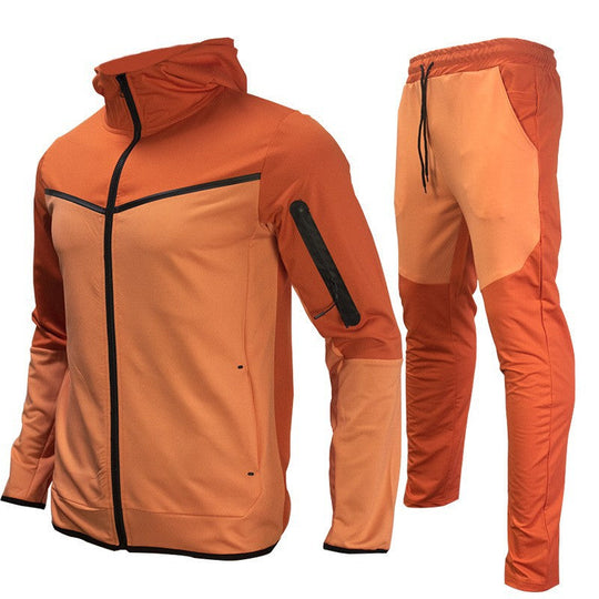 Herren sportliches Hoodie-Set mit atmungsaktiven Eigenschaften und modernen Kontrastdetails