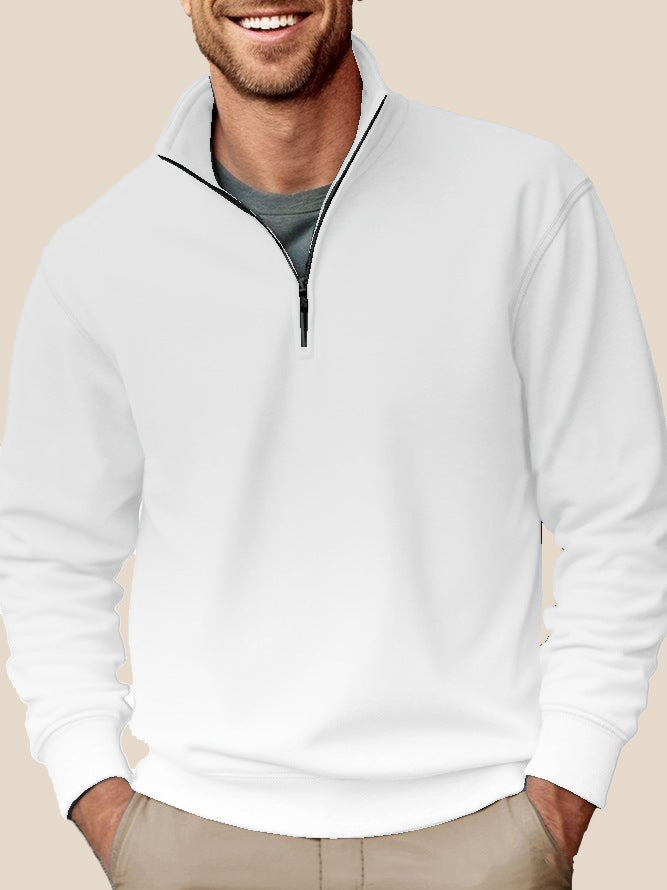 Herren nan Halbzip-Sweatshirt mit Stehkragen und weichem Fleece-Innenfutter Shop Nory