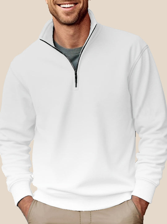 Herren nan Halbzip-Sweatshirt mit Stehkragen und weichem Fleece-Innenfutter Shop Nory