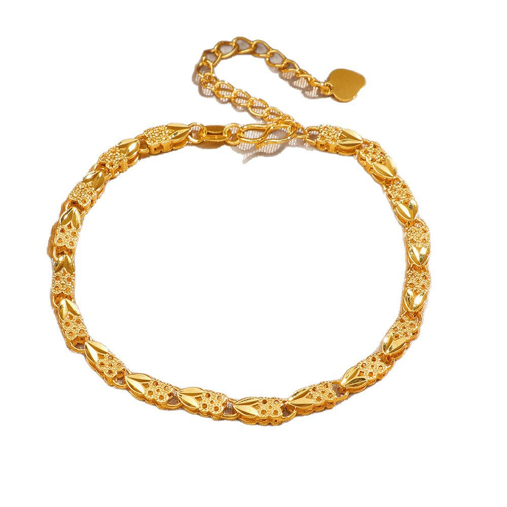 Frauen Elegante Blumen-inspirierte Link-Armband Shop Nory