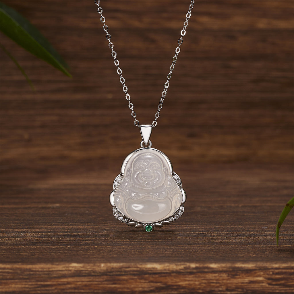Damen Anhänger mit Buddha-Motiv aus hochwertigem Halbedelstein Shop Nory