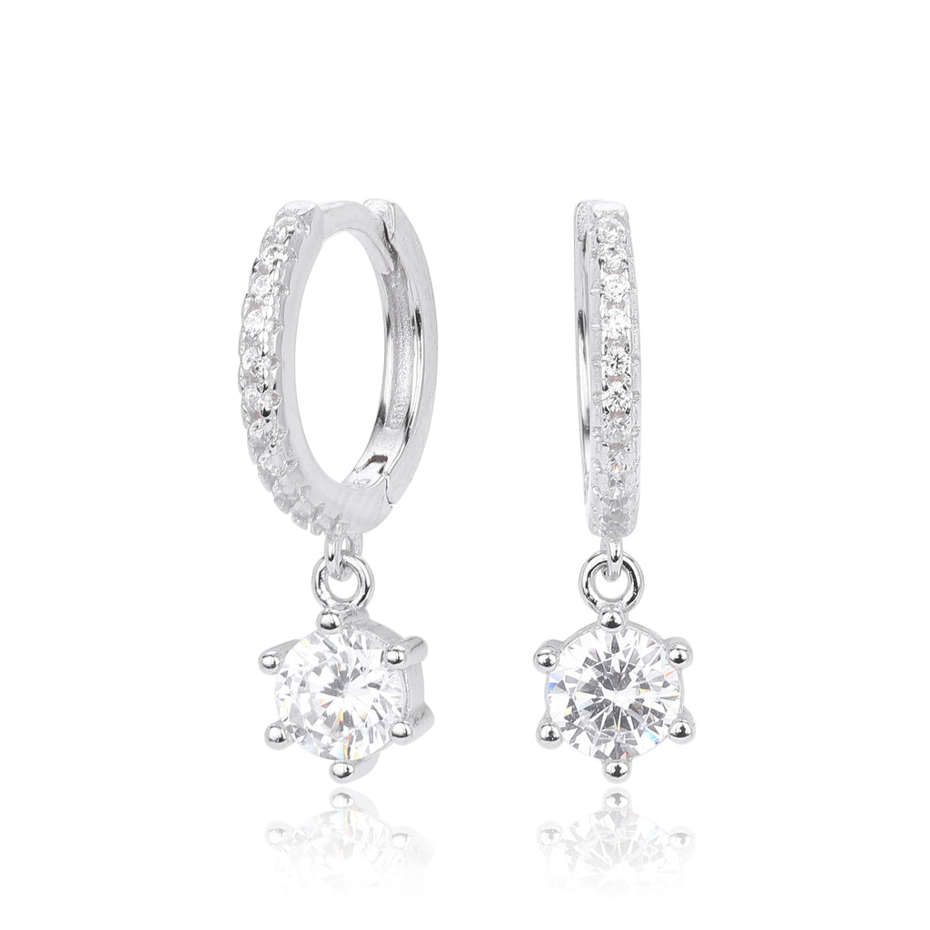 Damen Ohrhänger mit funkelndem Zirkon und hochwertigem 925 Sterling Silber Shop Nory