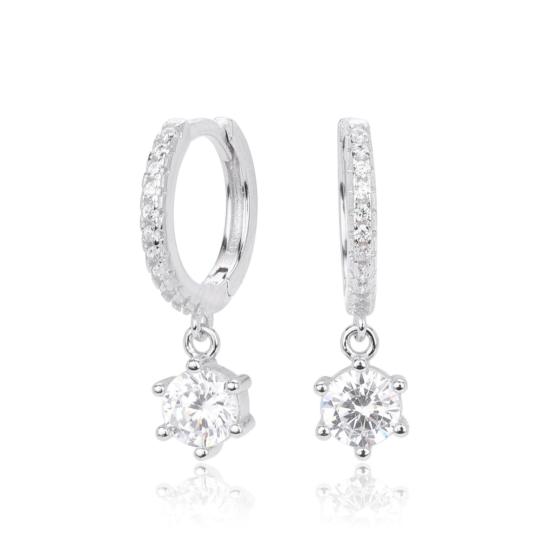 Damen Ohrhänger mit funkelndem Zirkon und hochwertigem 925 Sterling Silber Shop Nory