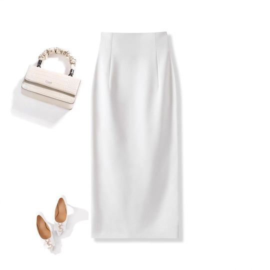 Damen Eleganter Midirock mit Raffungen Shop Nory