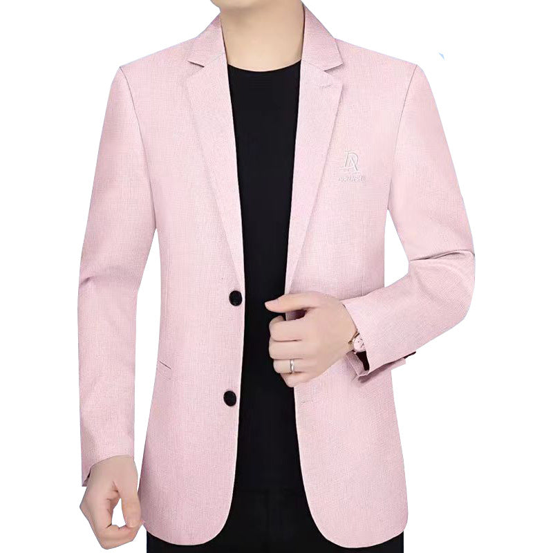 Herren Schmal geschnittenes Einreihiges City-Blazer mit strukturierter Wollmischung Shop Nory