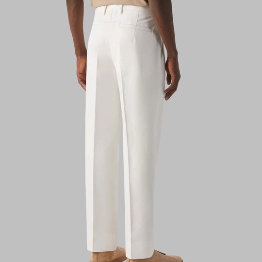 Herren Hochwertige Bundfaltenhose