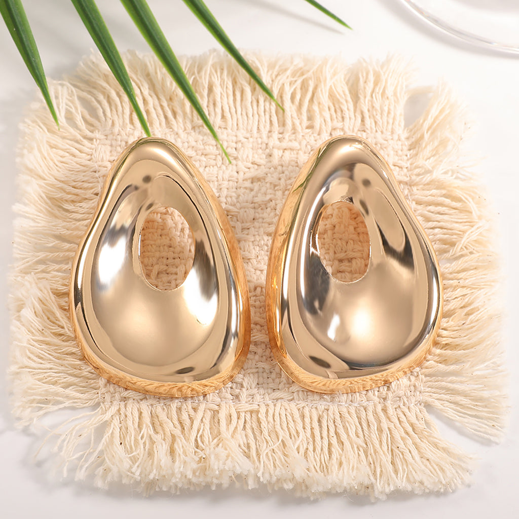 Damen Goldene Skulpturalen Ohrringe Shop Nory