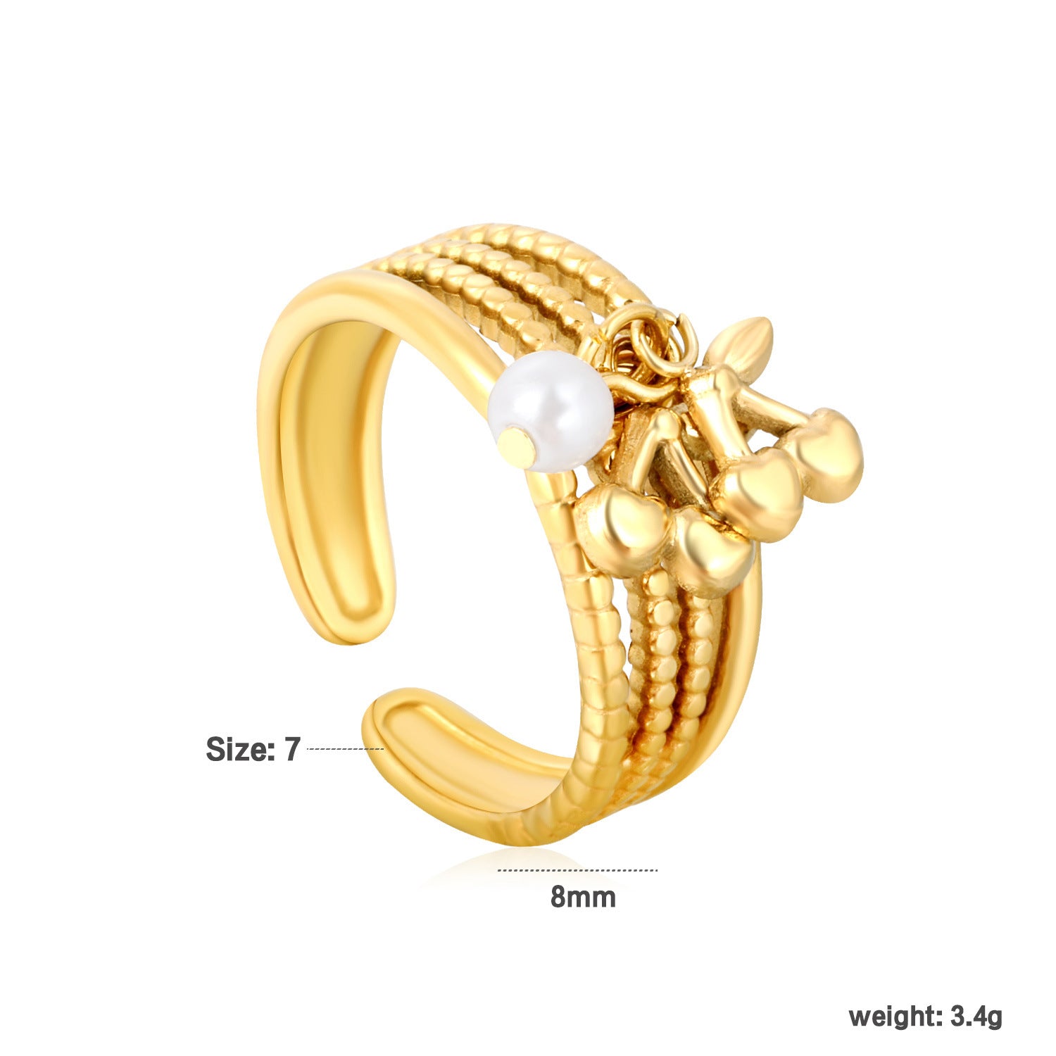 Damen Ring mit bunten Kristall-Akzenten und geschwungenem Design Shop Nory