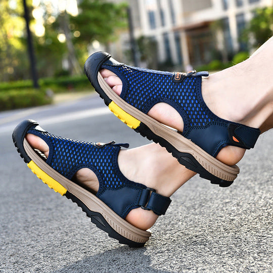 Herren Atmungsaktive Outdoor-Sandalen mit rutschfester Sohle und verstellbarem Riemen