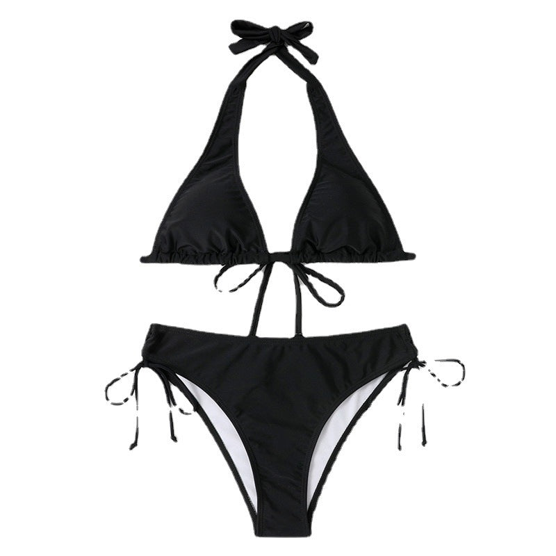 Damen Triangel-Bikini mit verstellbaren Trägern und seitlichem BindShopnoryand