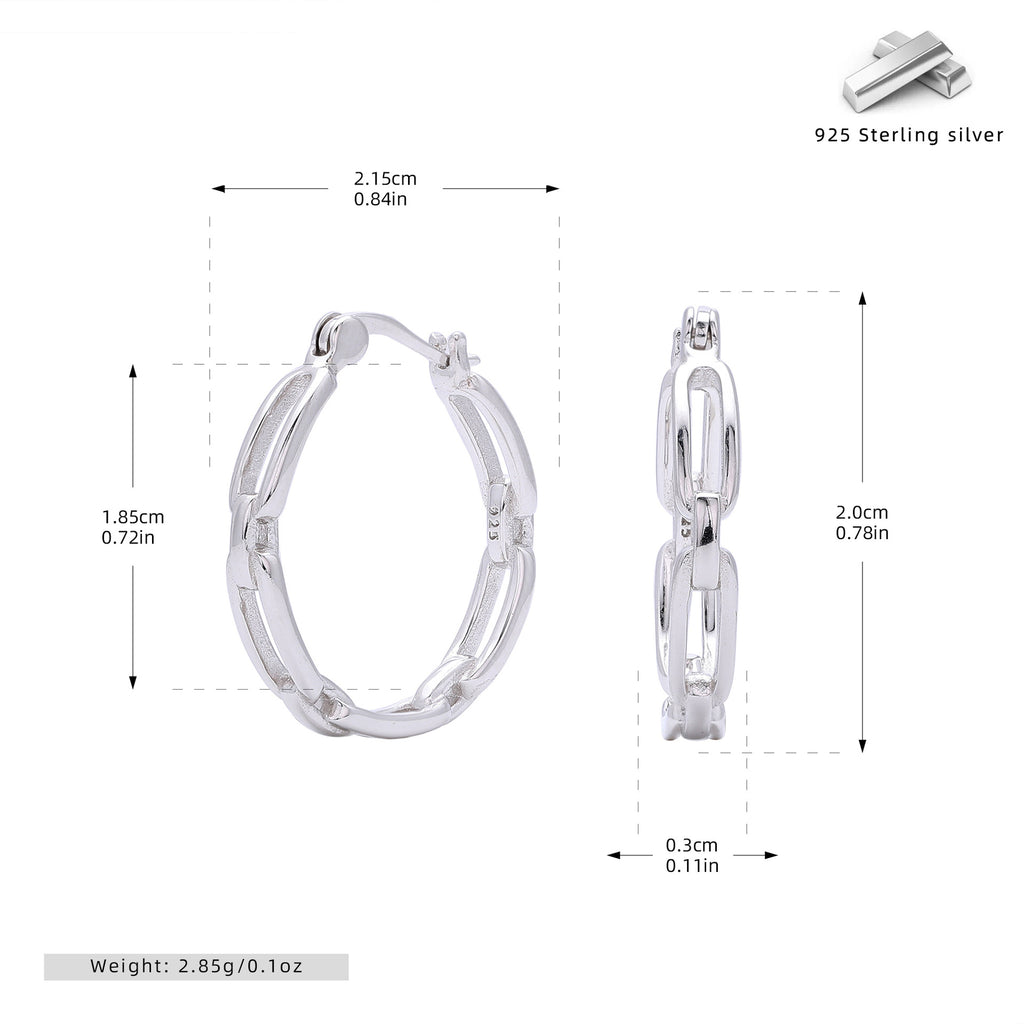 Damen Ohrhänger im modernen Kettendesign aus 925 Sterlingsilber Shop Nory