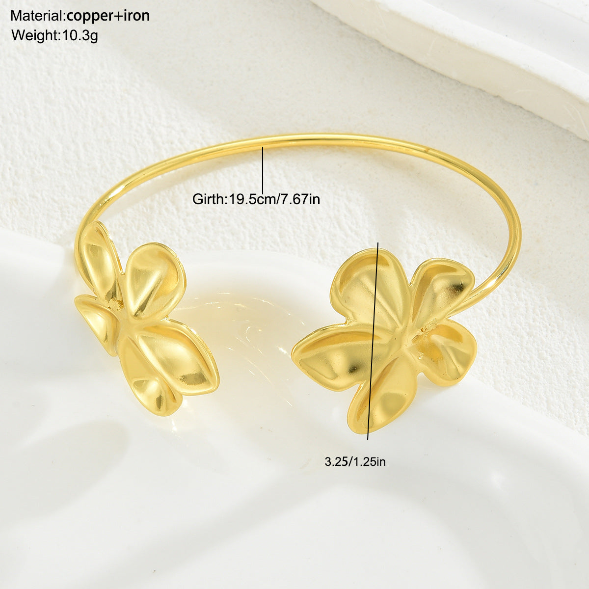 Damen Armreif mit kunstvollem Blumenmotiv Shop Nory