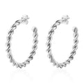 Damen Hoops mit drehendem Zopfmuster Shop Nory
