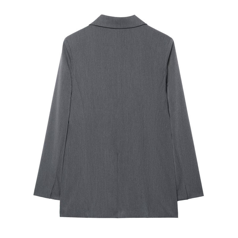 Damen Oversized strukturierter Doppelreiher-Blazer mit weitem Revers und Pattentaschen Shop Nory
