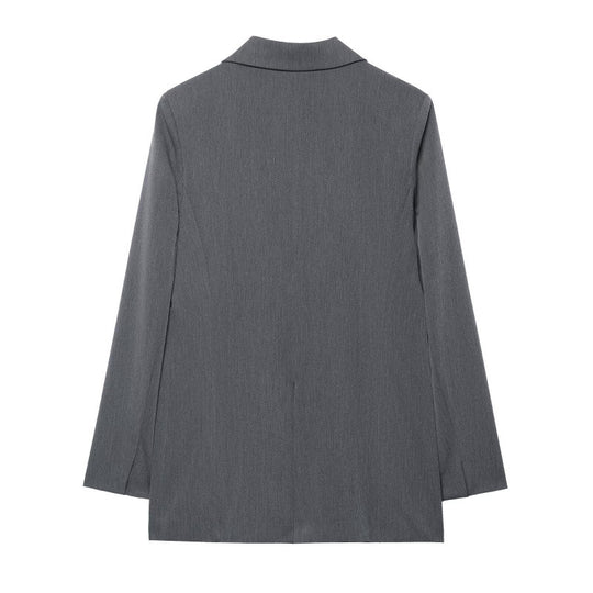 Damen Oversized strukturierter Doppelreiher-Blazer mit weitem Revers und Pattentaschen Shop Nory