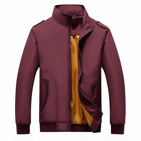 Herren Bomberjacke im Aviator-Microfiber-Look mit Ärmeltasche und gerippten Abschlüssen Shop Nory