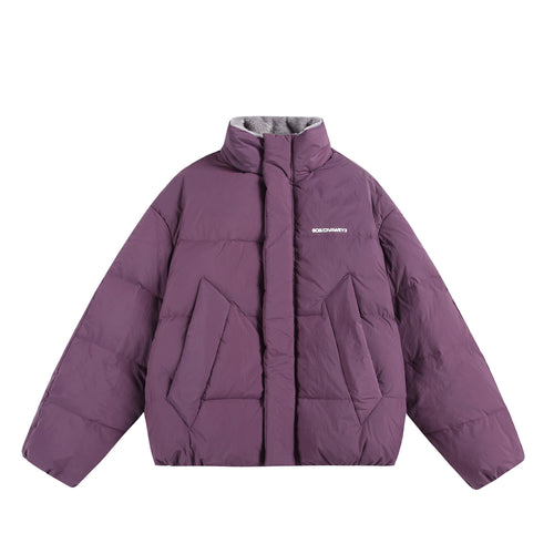 Damen Oversize Steppjacke mit hohem Plüschkragen und Windschutzleiste Shop Nory