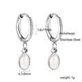 Damen Hängende Ohrstecker mit elegantem Perlenanhänger Shop Nory