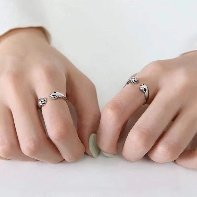 Damen Moderner Ring mit geschwungenem Design Shop Nory