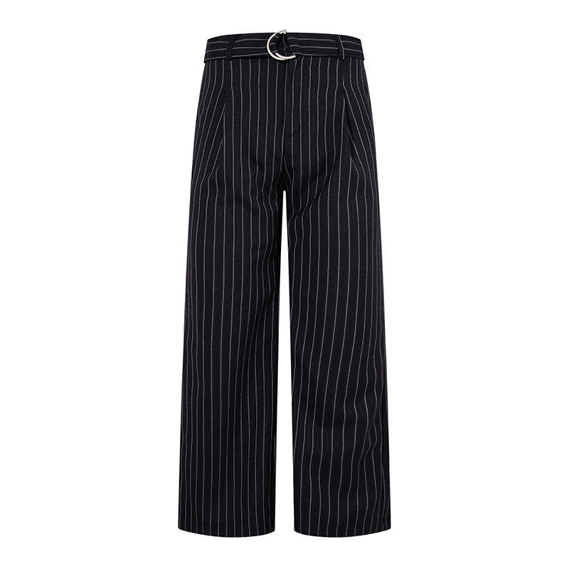 Damen Weite Leinen-Mix Culotte-Hose mit Hochbund und D-Ring-Gürtel Shop Nory