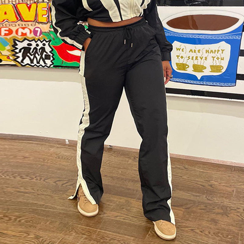 Damen nan kurz geschnittene sportliche Cropped-Bomberjacke mit durchgehendem Reißverschluss und tailliertem Kordelzug Shop Nory