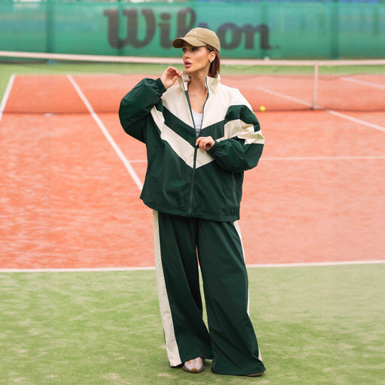 Damen Leichte Windjacke im Colorblock-Design mit Reißverschluss und elastischen Bündchen Shop Nory