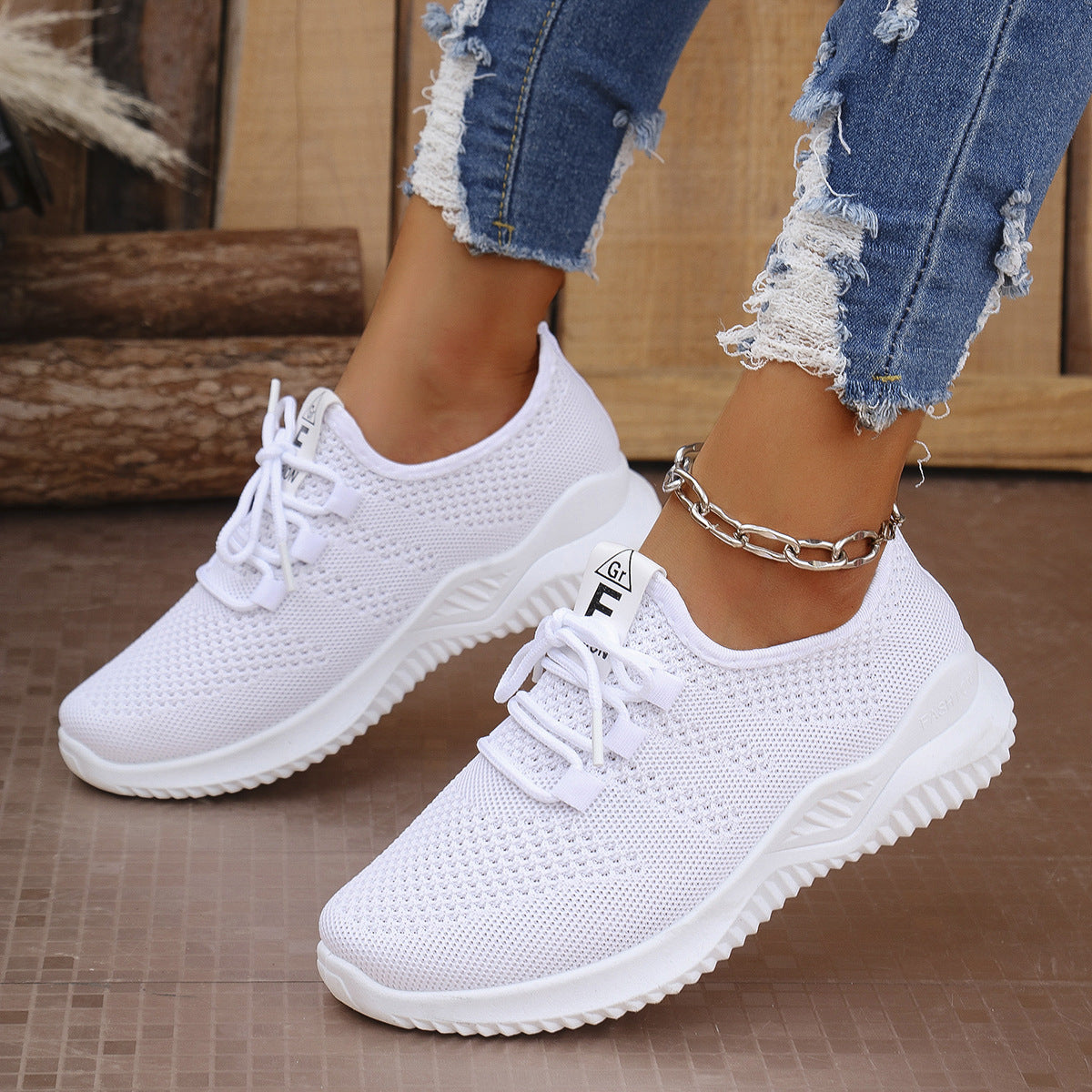 Damen atmungsaktive Sneaker in modischem Design