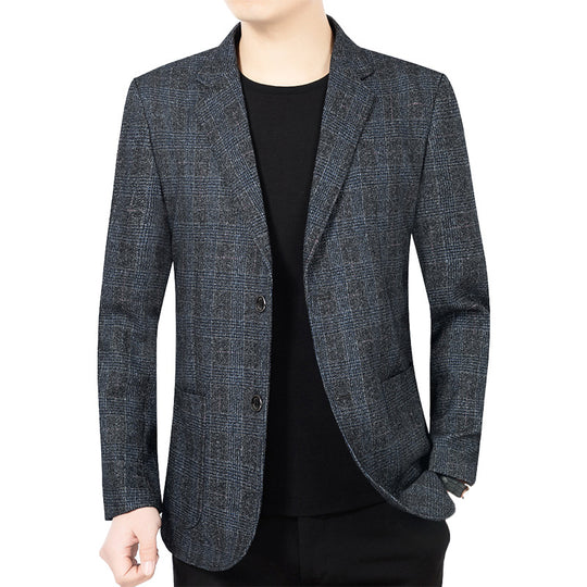 Herren Glencheck-Sakko Slim Fit aus Wollmischung mit dezentem Overcheck Shop Nory