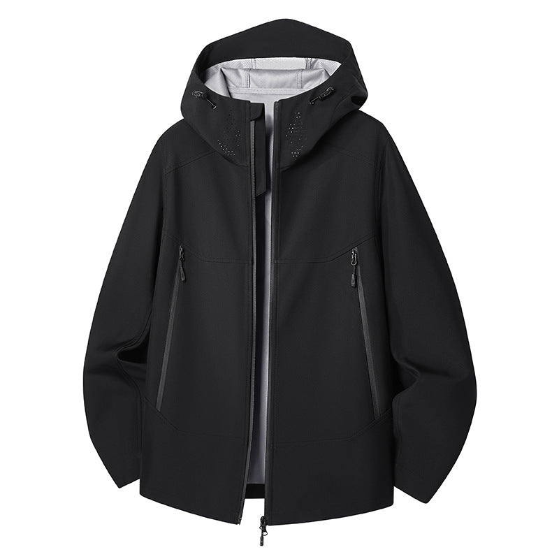 Damen Wasserdichte Softshell-Outdoorjacke mit minimalistischer Silhouette und Belüftungsperforation am Kragen Shop Nory