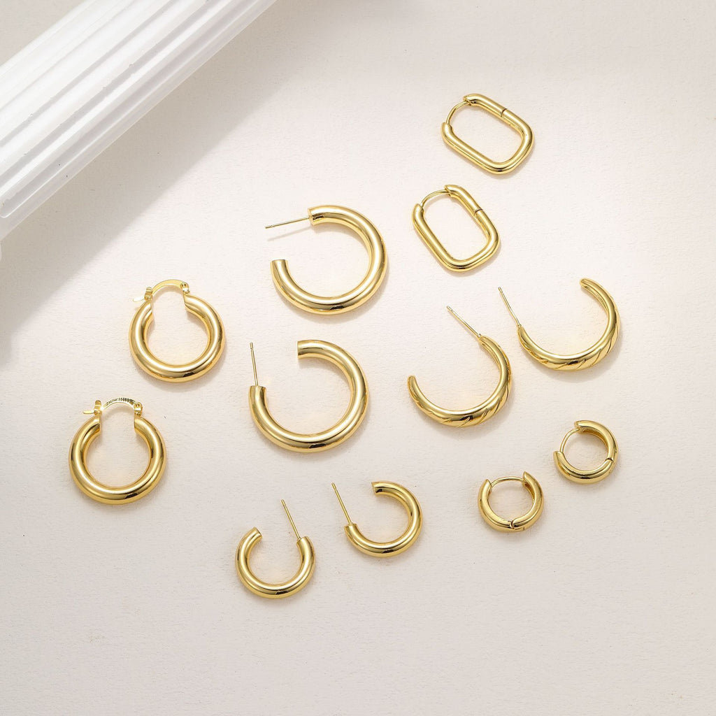 Damen Ohrringe-Set mit vielseitigen Formen und eleganter Goldverzierung Shop Nory