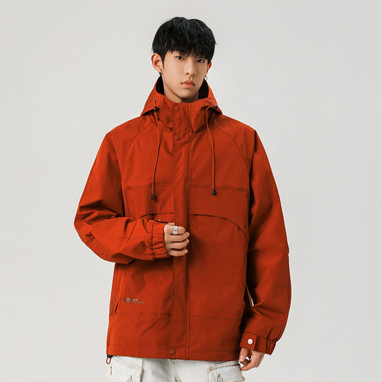 Herren Technische Kapuzen-Softshelljacke mit hohem Kragen und verstellbarem Saum Shop Nory