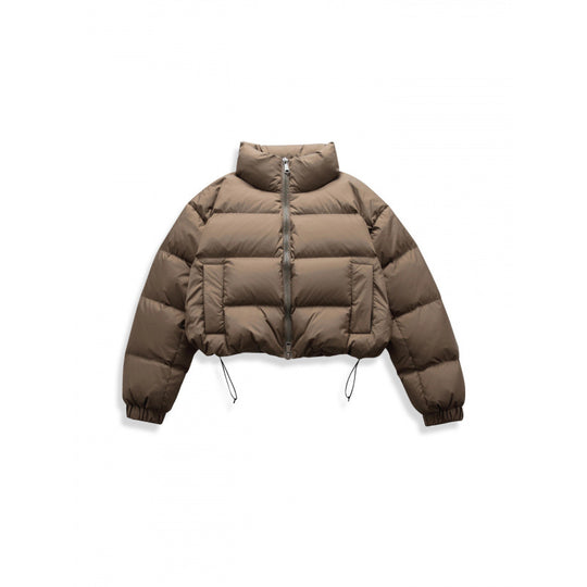 Damen Kurz geschnittene gesteppte Winterjacke im Cropped‑Style mit hohem Stehkragen Shop Nory