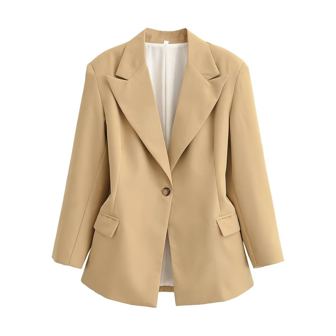 Damen Oversize-Blazer mit spitzem Revers und Pattentaschen Shop Nory