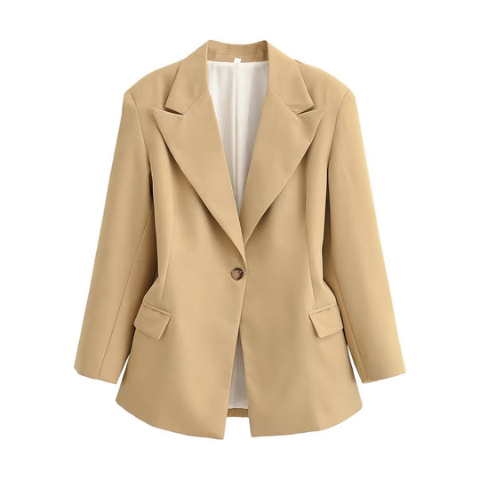 Damen Oversize-Blazer mit spitzem Revers und Pattentaschen Shop Nory