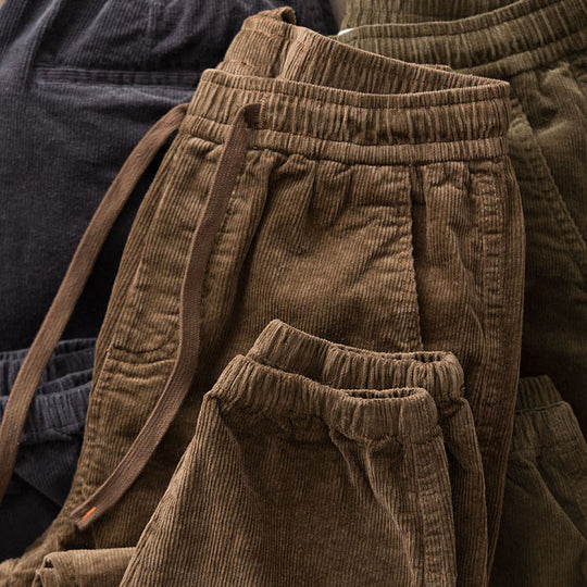 Herren Chino-Joggerhose aus Baumwollmix mit elastischem Bund, Tunnelzug und elastischen Knöchelbündchen Shop Nory